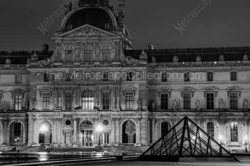 The Sully Pavilion of the Louvre -- Paris Black and White Photography