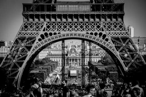 Paris Black and White Photography of The Eiffel Tower from the Trocadero Gardens The Eiffel Tower from the Trocadero Gardens -- Paris Black and White Photography