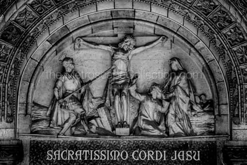 The Sacred Heart of Jesus Christ -- Paris Black and White Photography
