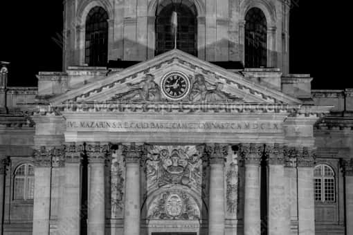 Paris Black and White Photography of The Front of the French Institute Building The Front of the French Institute Building -- Paris Black and White Photography