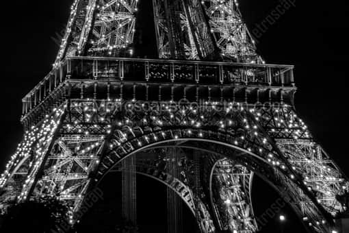 The Bottom of the Eiffel Tower -- Paris Black and White Photography