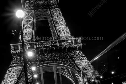 Traffic on the Pont d'Iena Bridge -- Paris Black and White Photography