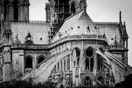 Notre Dame de Paris -- Paris Black and White Photography