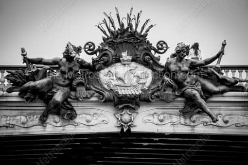 The Pont Alexandre III Bridge in Paris -- Paris Black and White Photography
