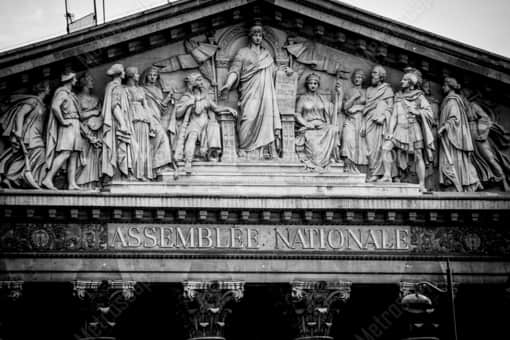The Top of the Assemblee Nationale -- Paris Black and White Photography