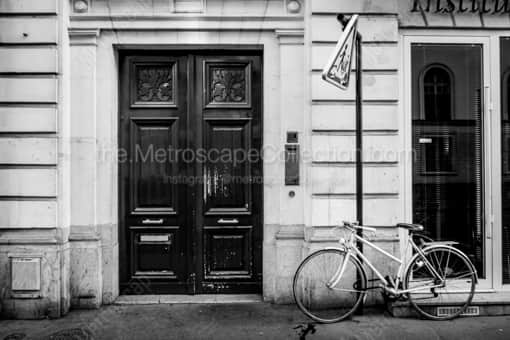 A Parisian Bicycle -- Paris Black and White Photography