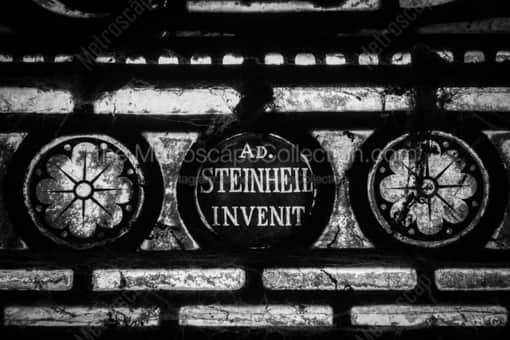 A Stained Glass Window in Sacre Coeur -- Paris Black and White Photography