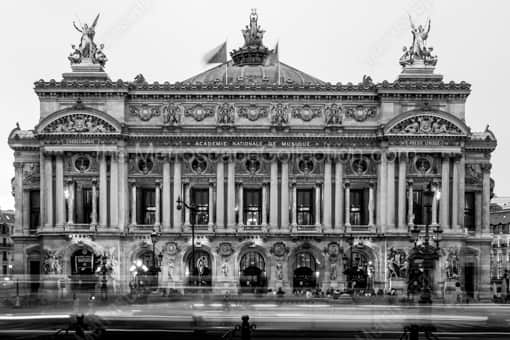 The Palais Garnier Opera House -- Paris Black and White Photography