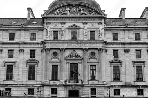 Paris Black and White Photography of The French Supreme Court Building - Cour de Cassation The French Supreme Court Building - Cour de Cassation -- Paris Black and White Photography