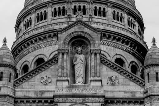 The Sacred Heart of Jesus Christ -- Paris Black and White Photography