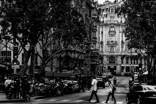 Rue Danton at Saint Michel -- Paris Black and White Photography