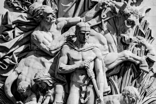 Paris Black and White Photography of The Le Paix Relief on the Arc de Triomphe The Le Paix Relief on the Arc de Triomphe -- Paris Black and White Photography