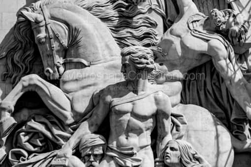 Paris Black and White Photography of The Le Resistance Relief on the Arc de Triomphe The Le Resistance Relief on the Arc de Triomphe -- Paris Black and White Photography