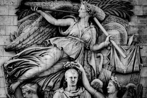 Paris Black and White Photography of The Le Triomphe Relief on the Arc de Triomphe The Le Triomphe Relief on the Arc de Triomphe -- Paris Black and White Photography