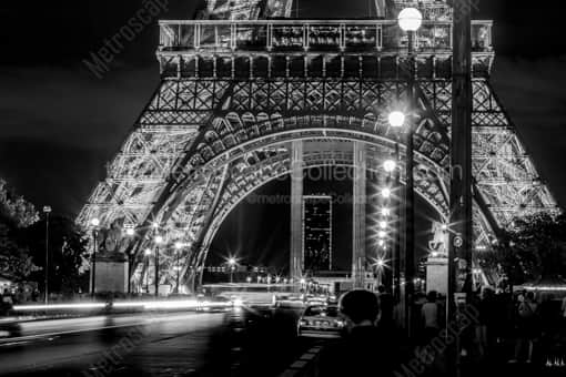 Monparnass Tower from the Eiffel Tower -- Paris Black and White Photography