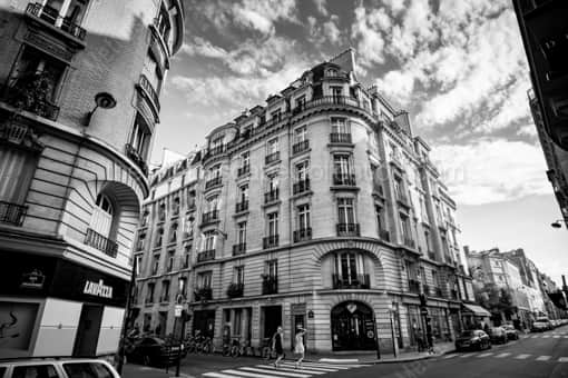 Rue Vaugirard Sixieme Arrondissement -- Paris Black and White Photography