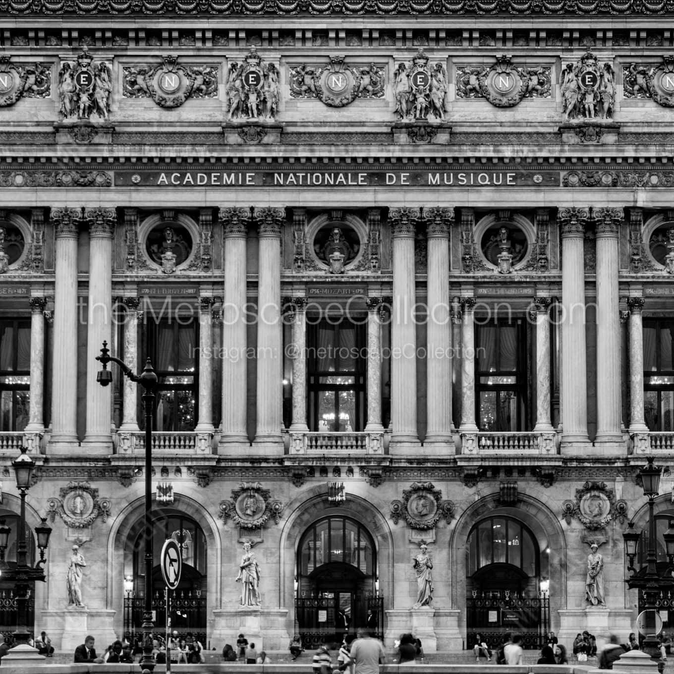 The Academie Nationale de Musique landscape black and white Photography square crop