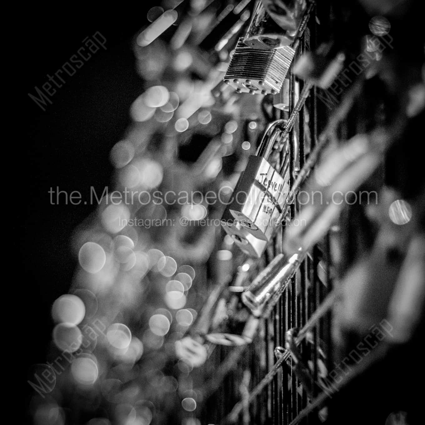 Paris Love Locks landscape black and white Photography Paris Love Locks landscape black and white Photography square crop