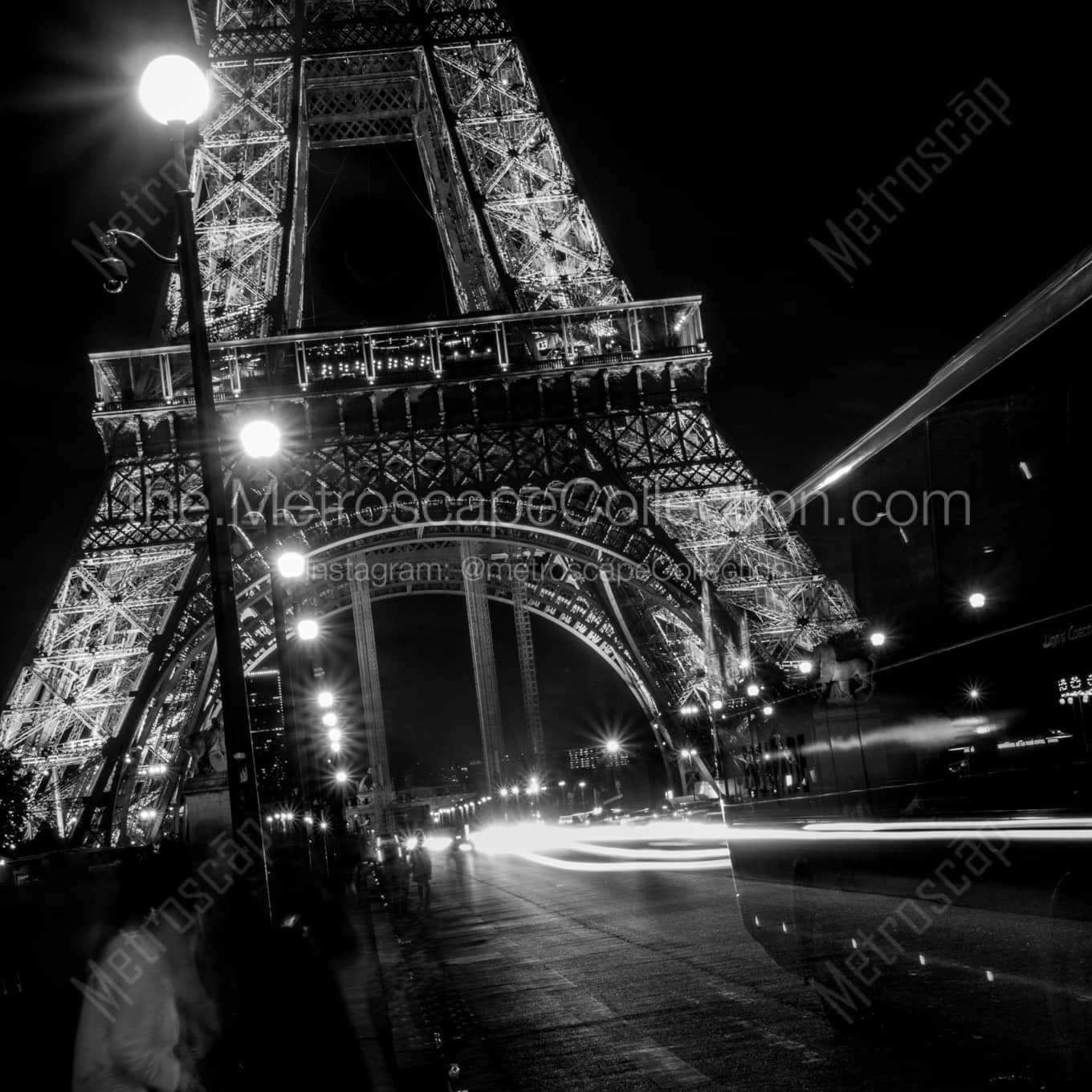 Traffic on the Pont d'Iena Bridge landscape black and white Photography Traffic on the Pont d'Iena Bridge landscape black and white Photography square crop