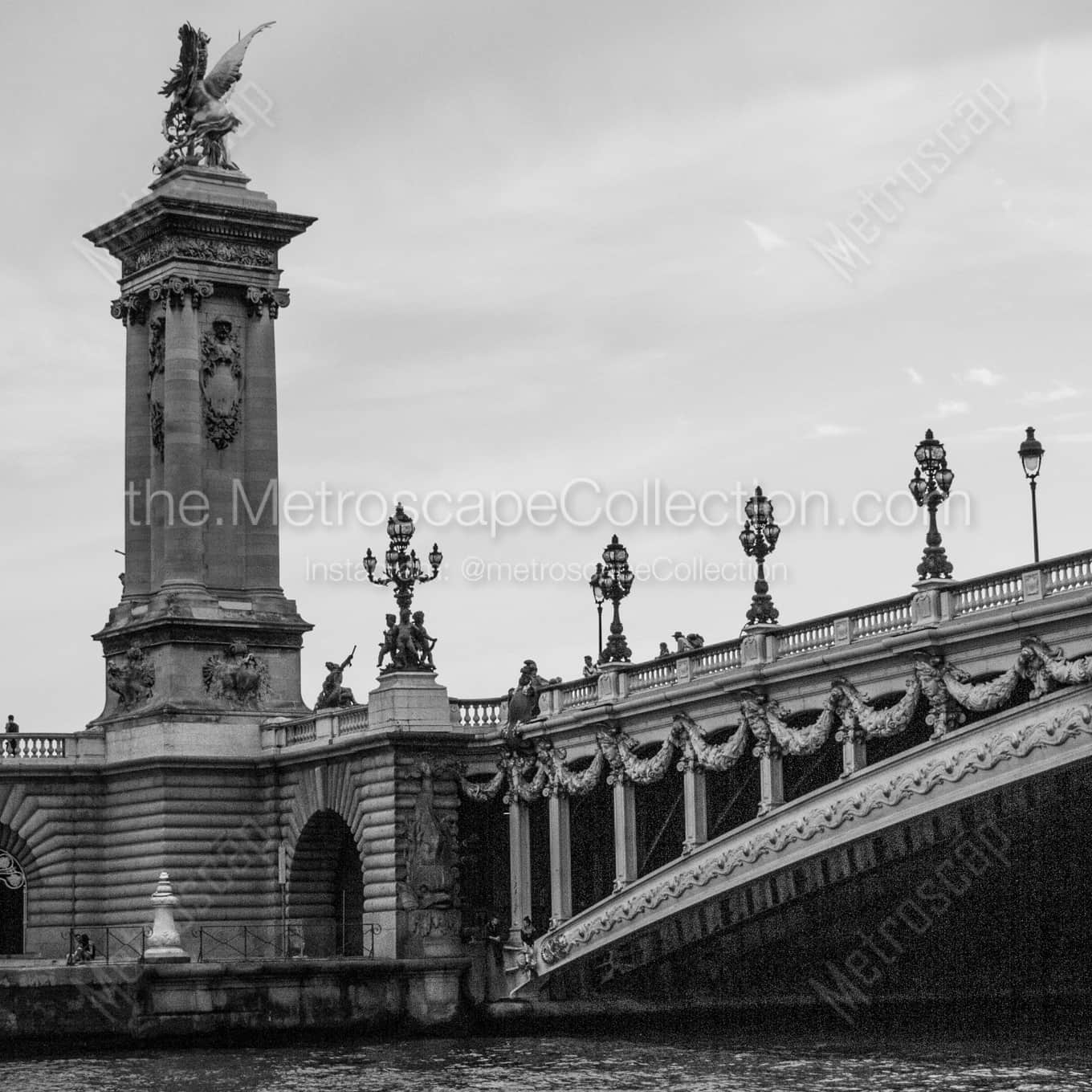 The Pont Alexandre III Bridge landscape black and white Photography The Pont Alexandre III Bridge landscape black and white Photography square crop
