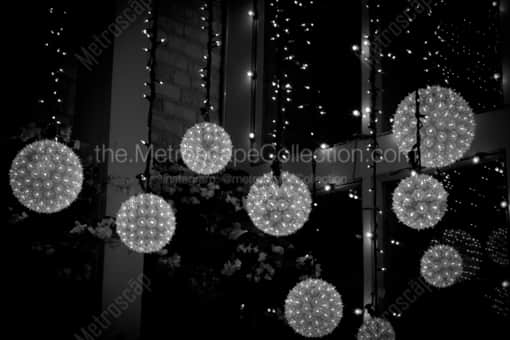 Red Orbs in the Chimayo Windows -- Park City Black and White Photos