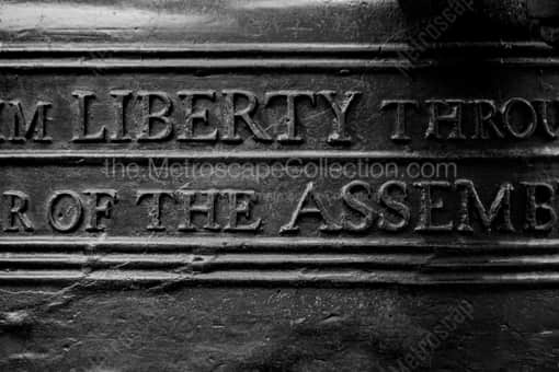 Detail of the Liberty Bell -- Philadelphia Black and White Photography