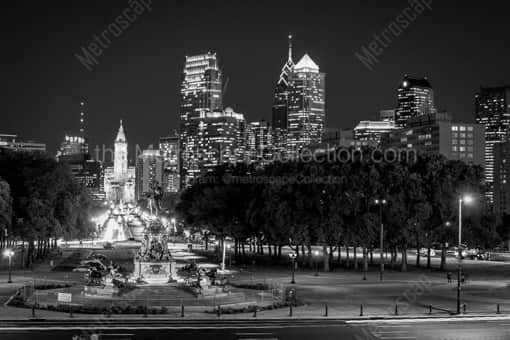 The Philadelphia Skyline -- Philadelphia Black and White Photography