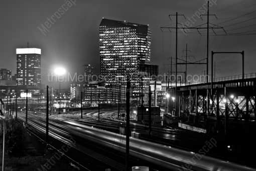 A Train Pulling into the Philadelphia 30th Street Station -- Philadelphia Black and White Photography