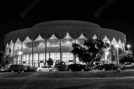 The Gammage Center at Night -- Phoenix Black and White Photos