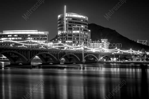 Tempe at Night -- Phoenix Black and White Photos