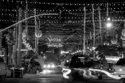 The Scottsdale Art Walk at Night -- Phoenix Black and White Photos