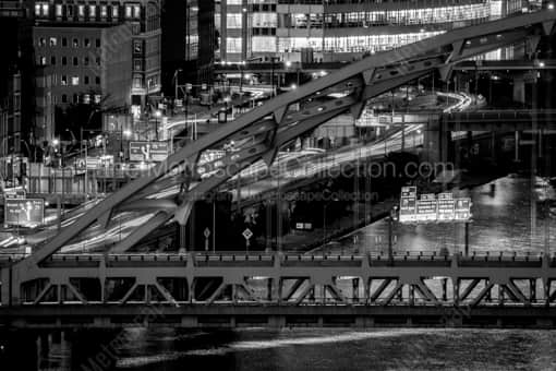 The Fort Pitt Bridge from the West End Overlook -- Pittsburgh Black and White Photos