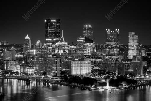 The Downtown Pittsburgh Skyline Golden Triangle -- Pittsburgh Black and White Photos