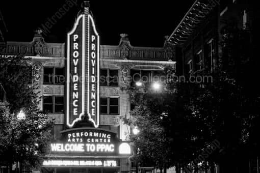 The Providence Performing Arts Centre -- Providence Black and White Photos