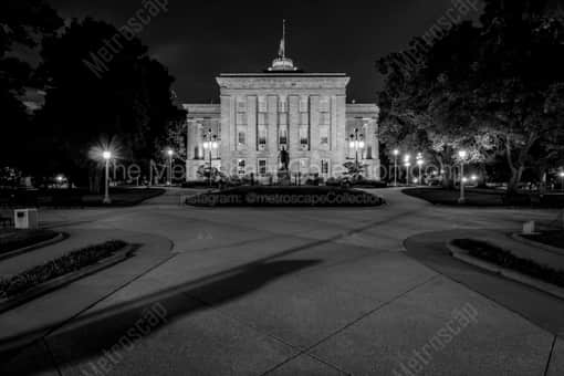 Raleigh Black and White Photography of The Fayetteville Street Side of the NC Capitol Building The Fayetteville Street Side of the NC Capitol Building -- Raleigh Black and White Photography