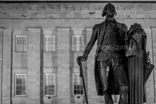 Raleigh Black and White Photography of George Washington at the NC State Capitol George Washington at the NC State Capitol -- Raleigh Black and White Photography