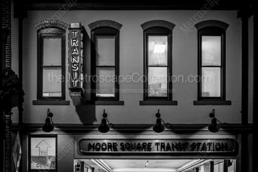 The Moore Square Transit Station -- Raleigh Black and White Photos