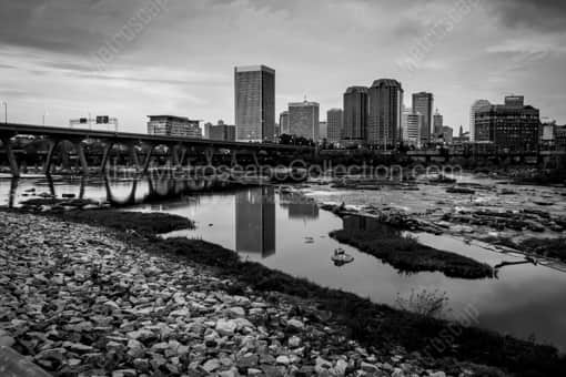 The Richmond Skyline in the Afternoon -- Richmond Black and White Photography