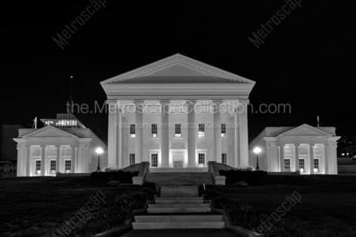 The Virginia Statehouse -- Richmond Black and White Photography