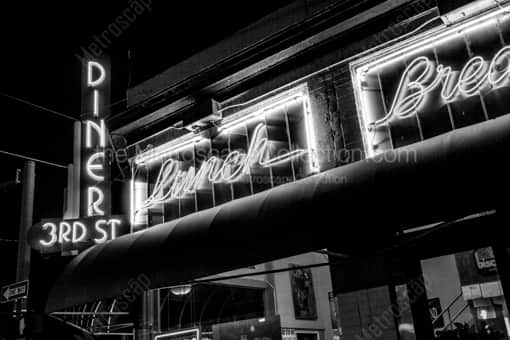 The 3rd Street Diner -- Richmond Black and White Photography
