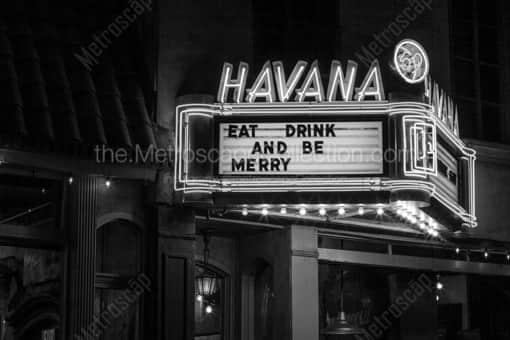 The Havana 59 Sign -- Richmond Black and White Photography