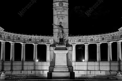 Jefferson Davis Monument -- Richmond Black and White Photography