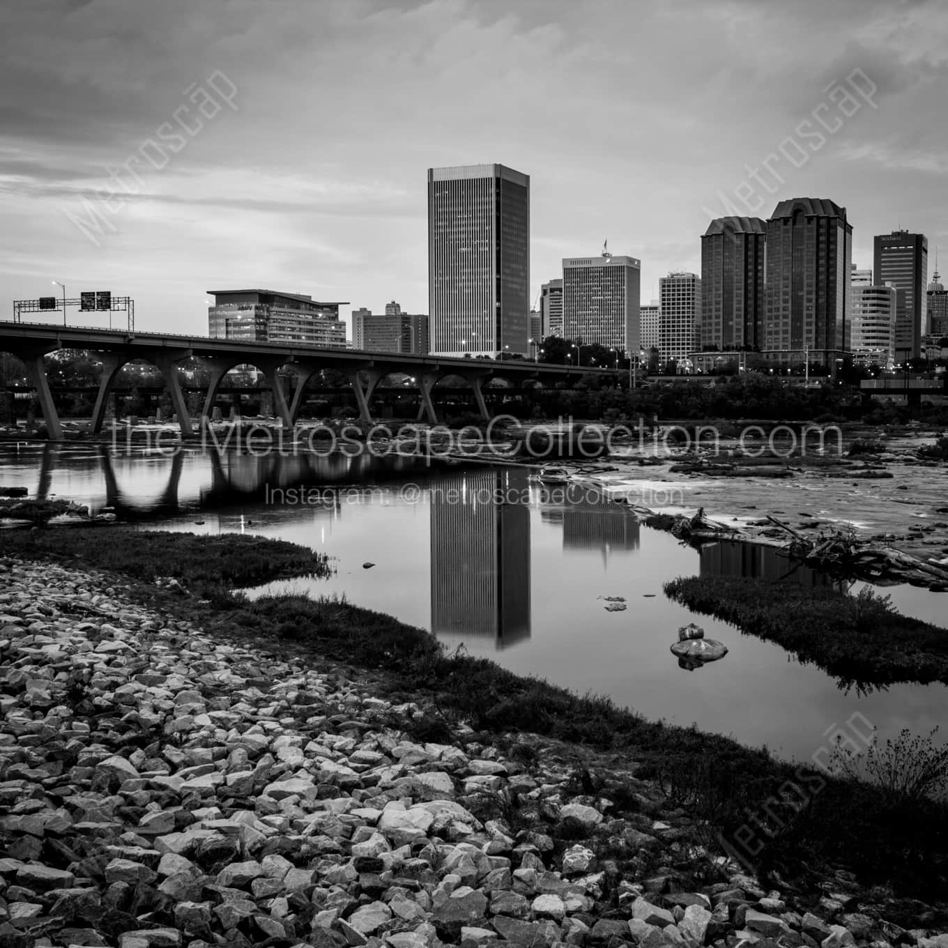 The Richmond Skyline in the Afternoon landscape black and white Photography The Richmond Skyline in the Afternoon landscape black and white Photography square crop