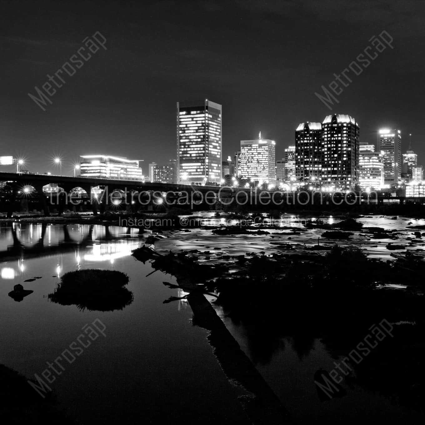 The Richmond Skyline landscape black and white Photography The Richmond Skyline landscape black and white Photography square crop