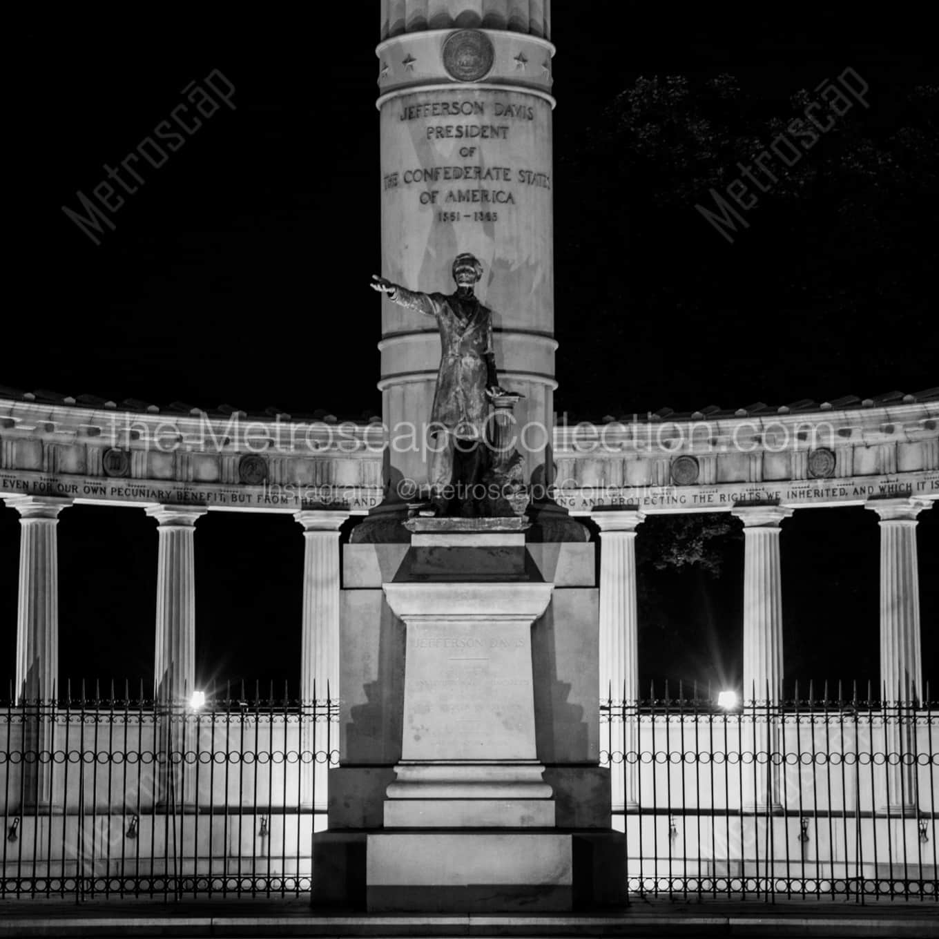 Jefferson Davis Monument landscape black and white Photography Jefferson Davis Monument landscape black and white Photography square crop