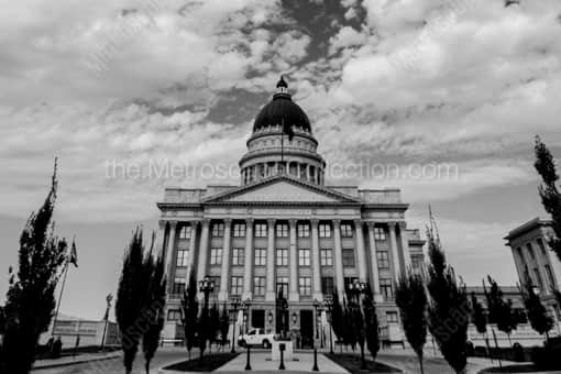 Salt Lake City Black and White Photography of The Eastside of the Utah Capitol Building The Eastside of the Utah Capitol Building -- Salt Lake City Black and White Photography