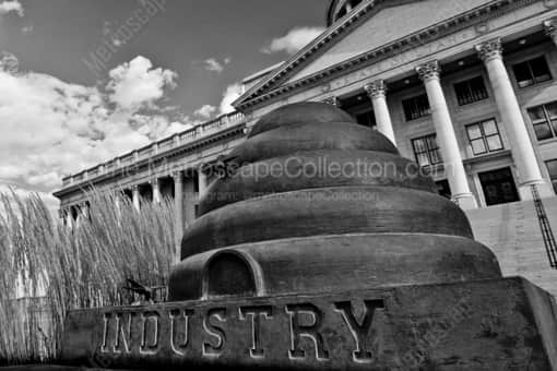 Salt Lake City Black and White Photography of The Industry Beehives at the Utah Capitol The Industry Beehives at the Utah Capitol -- Salt Lake City Black and White Photography