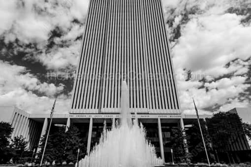 The LDS Office Building -- Salt Lake City Black and White Photos