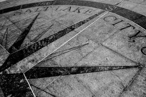 The Salt Lake Compass in Temple Square -- Salt Lake City Black and White Photos