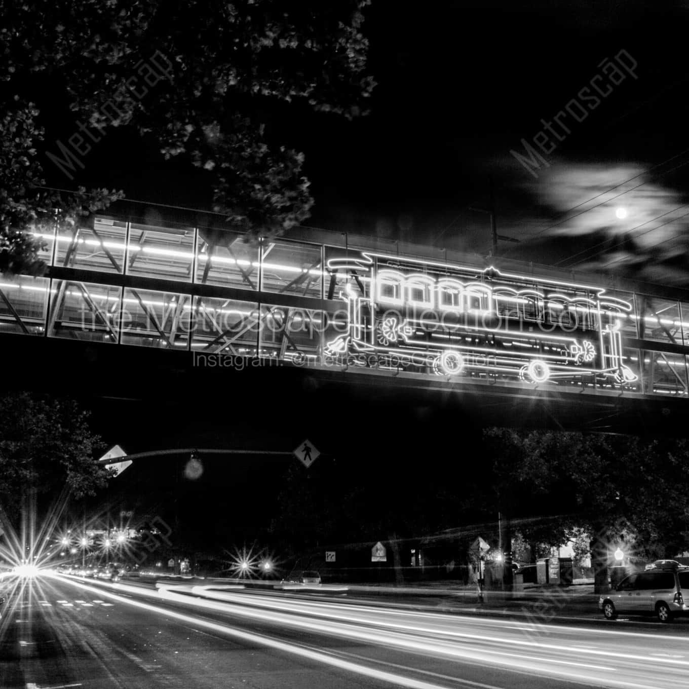 Trolly Square in Salt Lake City landscape black and white Photography square crop